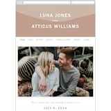 "Luna" - Wedding Website in Latte by Blustery August - Mobile Layout