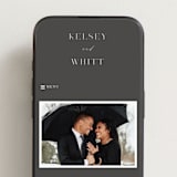 "Over Monogram" - Wedding Website in Stormy by Jessica Williams - Mobile Layout