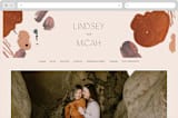 "Painted Sands" - Wedding Website in Terracotta by Chelsea Petaja - Desktop Design