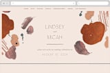"Painted Sands" - Wedding Website in Terracotta by Chelsea Petaja - Desktop Design