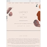 "Painted Sands" - Wedding Website in Terracotta by Chelsea Petaja - Mobile Layout