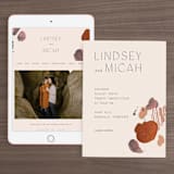 "Painted Sands" - Wedding Website in Terracotta by Chelsea Petaja - Match Your Stationery