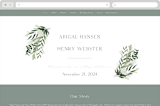"Collection" - Wedding Website in Blanco by Kaydi Bishop - Desktop Design