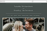 "Swanky" - Wedding Website in Forest by Carolyn Nicks - Desktop Design