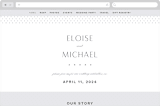 "Of Note" - Wedding Website in Pearl by Olivia Raufman - Desktop Design
