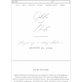 "Us" - Wedding Website in Tuxedo by Leah Bisch - Mobile Layout