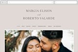 "Overjoyed" - Wedding Website in Almond by Jill Means - Desktop Design