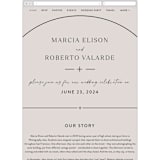 "Overjoyed" - Wedding Website in Almond by Jill Means - Mobile Layout