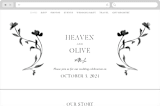 "Floral Union" - Wedding Website in Black Sugar by Pati Cascino - Desktop Design