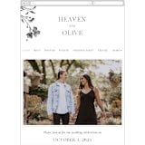"Floral Union" - Wedding Website in Black Sugar by Pati Cascino - Mobile Layout