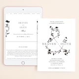 "Floral Union" - Wedding Website in Black Sugar by Pati Cascino - Match Your Stationery