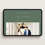 "Initial" - Wedding Website in Sage by Jennifer Postorino - Desktop Design