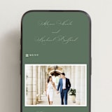 "Initial" - Wedding Website in Sage by Jennifer Postorino - Mobile Layout