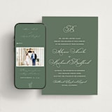 "Initial" - Wedding Website in Sage by Jennifer Postorino - Match Your Stationery