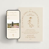 "Floral Type Arch" - Wedding Website in Cream by Baumbirdy - Match Your Stationery