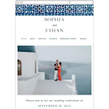"Mediterranean Tiles" - Wedding Website in Ocean by GeekInk Design - Mobile Layout