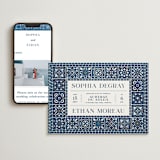 "Mediterranean Tiles" - Wedding Website in Ocean by GeekInk Design - Match Your Stationery