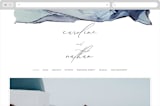 "Slate" - Wedding Website in Blue Jasper by Erin Deegan - Desktop Design
