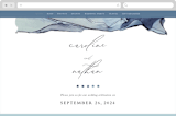 "Slate" - Wedding Website in Blue Jasper by Erin Deegan - Desktop Design