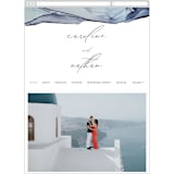 "Slate" - Wedding Website in Blue Jasper by Erin Deegan - Mobile Layout