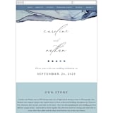 "Slate" - Wedding Website in Blue Jasper by Erin Deegan - Mobile Layout