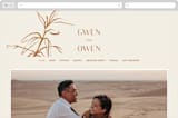 "Ovalon" - Wedding Website in Terracotta by Pati Cascino - Desktop Design
