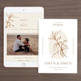 "Ovalon" - Wedding Website in Terracotta by Pati Cascino - Match Your Stationery