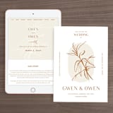 "Ovalon" - Wedding Website in Terracotta by Pati Cascino - Match Your Stationery