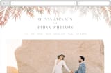 "Painted Leaves" - Wedding Website in Coconut by Owl and Toad - Desktop Design