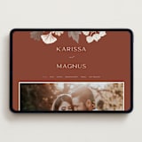 "Leaf Cascade" - Wedding Website in Latte by Alethea and Ruth - Desktop Design