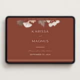 "Leaf Cascade" - Wedding Website in Latte by Alethea and Ruth - Desktop Design