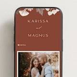 "Leaf Cascade" - Wedding Website in Latte by Alethea and Ruth - Mobile Layout