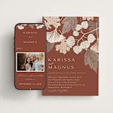 "Leaf Cascade" - Wedding Website in Latte by Alethea and Ruth - Match Your Stationery
