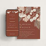 "Leaf Cascade" - Wedding Website in Latte by Alethea and Ruth - Match Your Stationery
