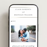 "Gilded Border" - Wedding Website in Silk by Kelly Schmidt - Mobile Layout