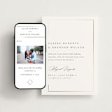 "Gilded Border" - Wedding Website in Silk by Kelly Schmidt - Match Your Stationery