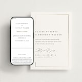 "Gilded Border" - Wedding Website in Silk by Kelly Schmidt - Match Your Stationery