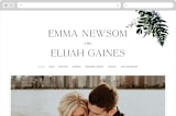 "On and On" - Wedding Website in Botanical Bouquet by Design Lotus - Desktop Design