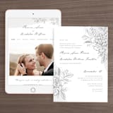 "Loving" - Wedding Website in Cloudy by Paper Raven Co. - Match Your Stationery