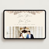 "Heirloom Branches" - Wedding Website in Cream by GeekInk Design - Desktop Design