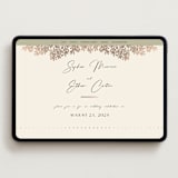 "Heirloom Branches" - Wedding Website in Cream by GeekInk Design - Desktop Design