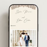 "Heirloom Branches" - Wedding Website in Cream by GeekInk Design - Mobile Layout