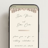 "Heirloom Branches" - Wedding Website in Cream by GeekInk Design - Mobile Layout
