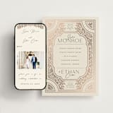 "Heirloom Branches" - Wedding Website in Cream by GeekInk Design - Match Your Stationery