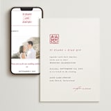 "Double Xi" - Wedding Website in Cherry by fatfatin - Match Your Stationery