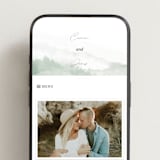 "Over the mountains" - Wedding Website in Fern by Helen Halik - Mobile Layout