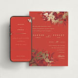 "Happiness" - Wedding Website in Cherry by Shannon Chen of Four Wet Feet Studio - Match Your Stationery