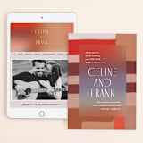 "Retro Grid" - Wedding Website in Sunset by Simona Camp - Match Your Stationery
