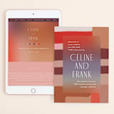 "Retro Grid" - Wedding Website in Sunset by Simona Camp - Match Your Stationery