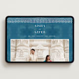 "Kantha Quilt" - Wedding Website in Indigo by Nazia Hyder - Desktop Design